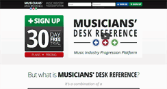 Desktop Screenshot of musiciansdeskreference.com